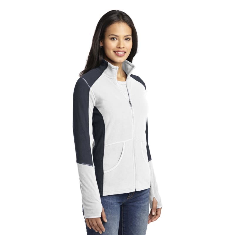 Port Authority Women's Colorblock Microfleece Jacket. 3