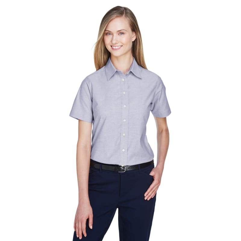 Harriton Ladies' Short-Sleeve Oxford With Stain-Release 7