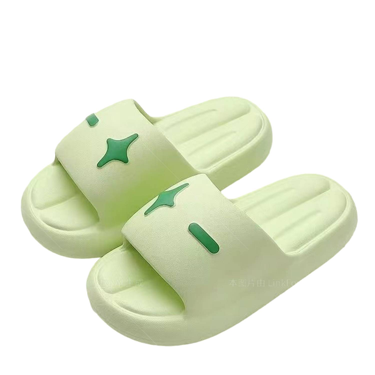 PVC Non Slip Thick Sole Pillow Slippers 7