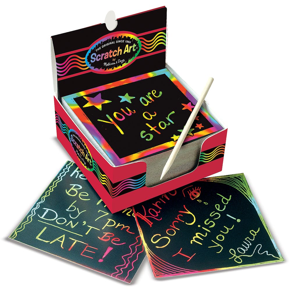 Melissa & Doug Rainbow Scratch Art Notes - Mini 125 Pack
