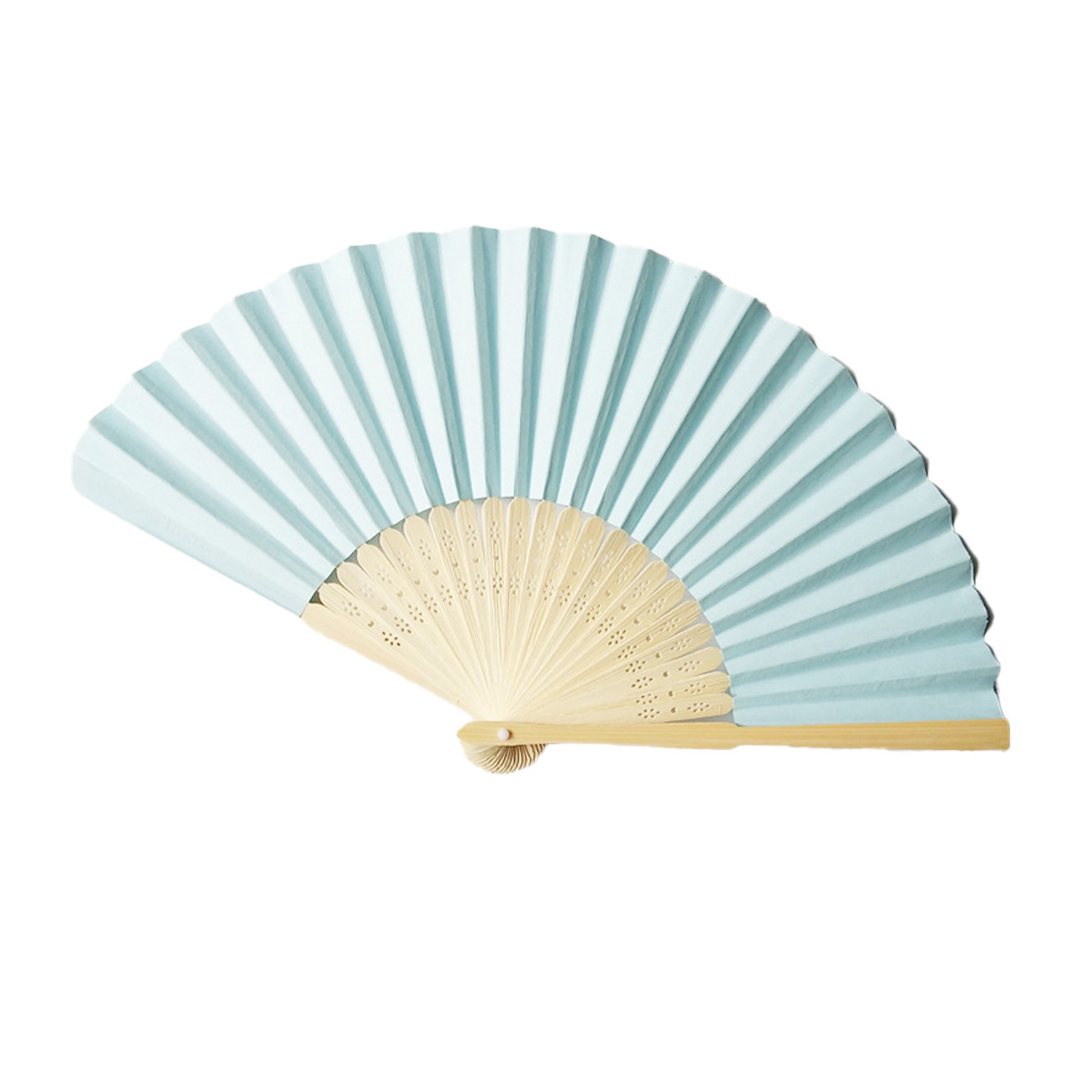 Full-Color Foldable Paper Bamboo Hand Fan 2