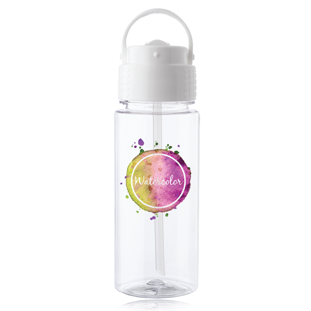 17 oz. Transparent Plastic Water Bottle with Carrying Handle 2