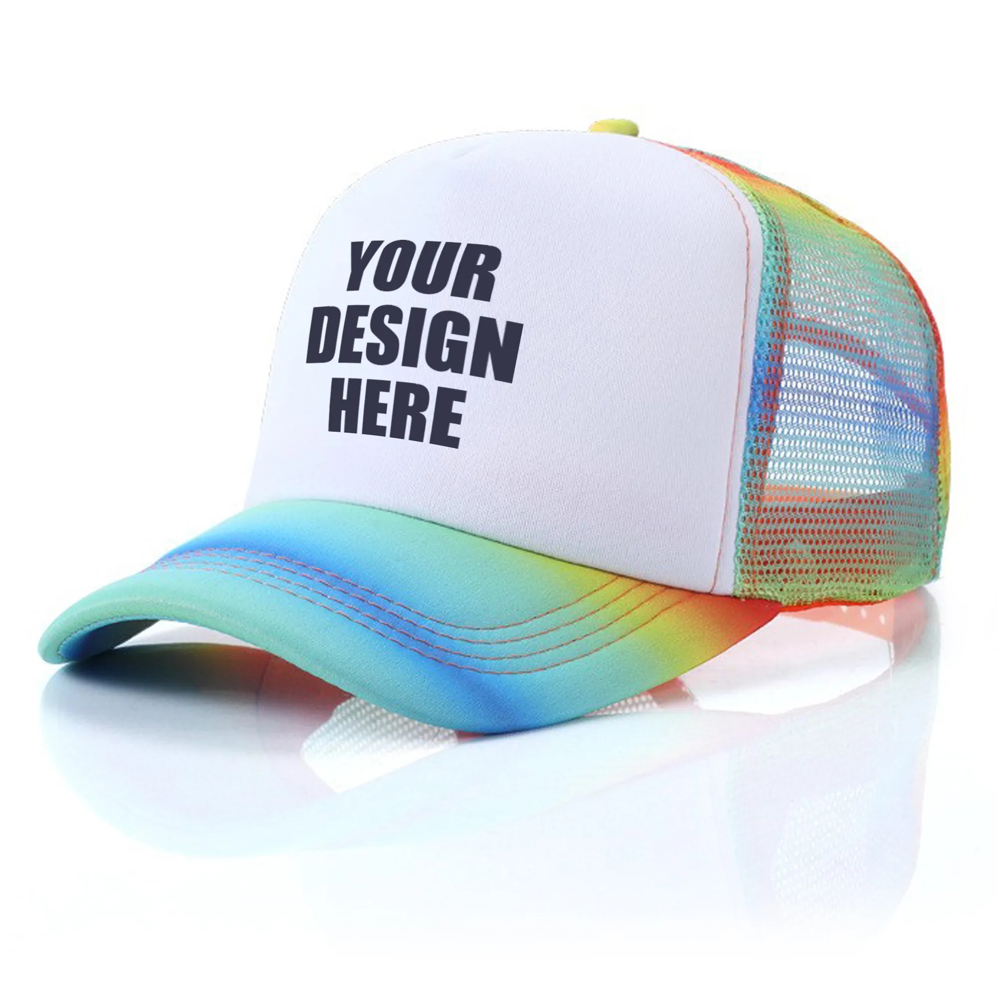 Rainbow Trucker Cap w/ Mesh 5