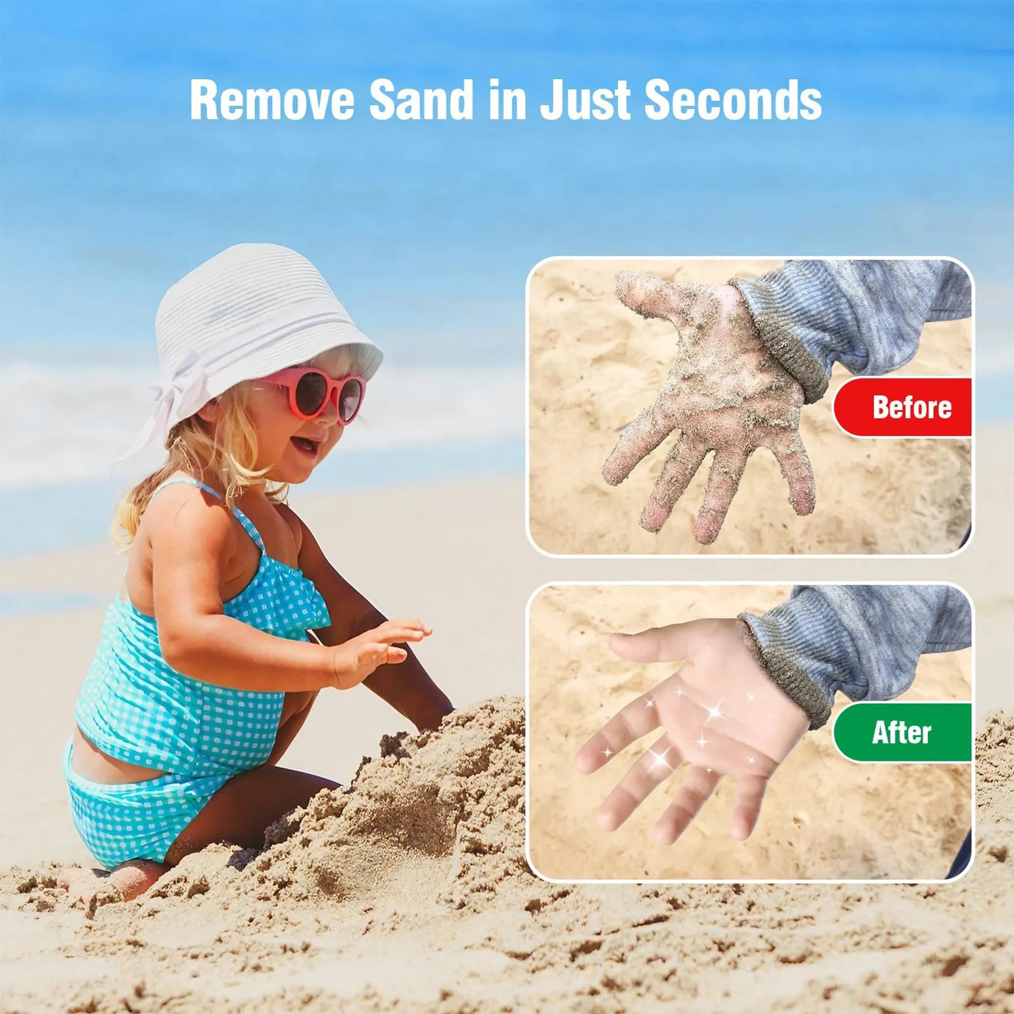 Beach Sand Remover Bag with Carabiner 4