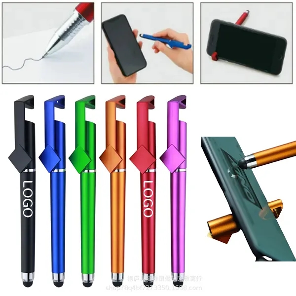 3-in-1 Phone Stand Stylus Pen - Multi-Function Ballpoint 2