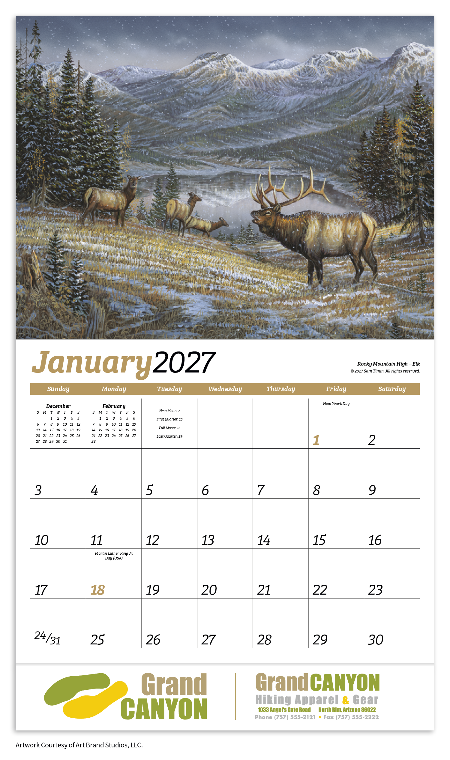 HotLine® Products Wildlife Collection Appointment Calendar - Stapled 56