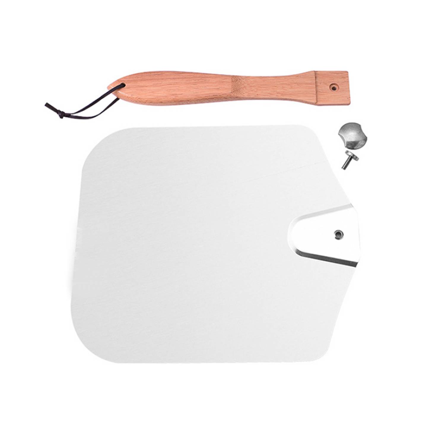Aluminum Alloy Pizza Peel w/ Foldable Wooden Handle 3