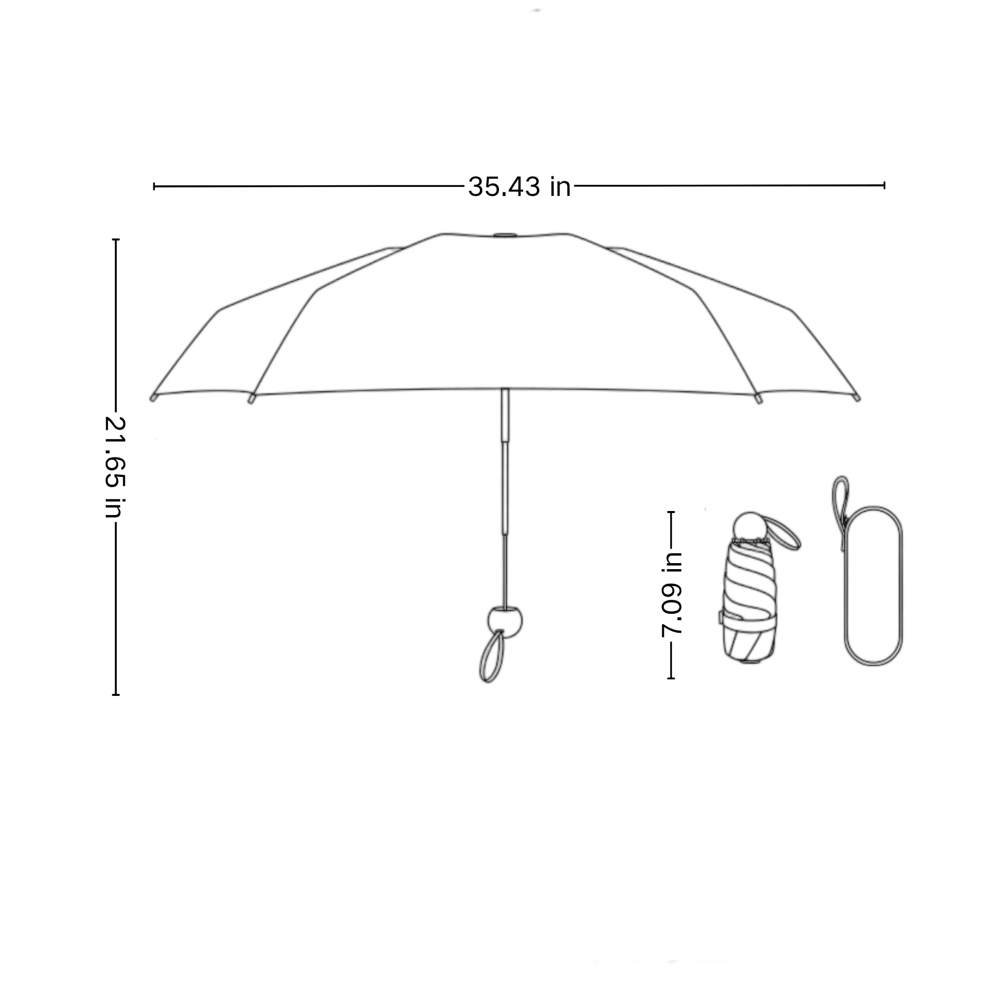 All-weather Mini Portable Capsule Umbrella 2
