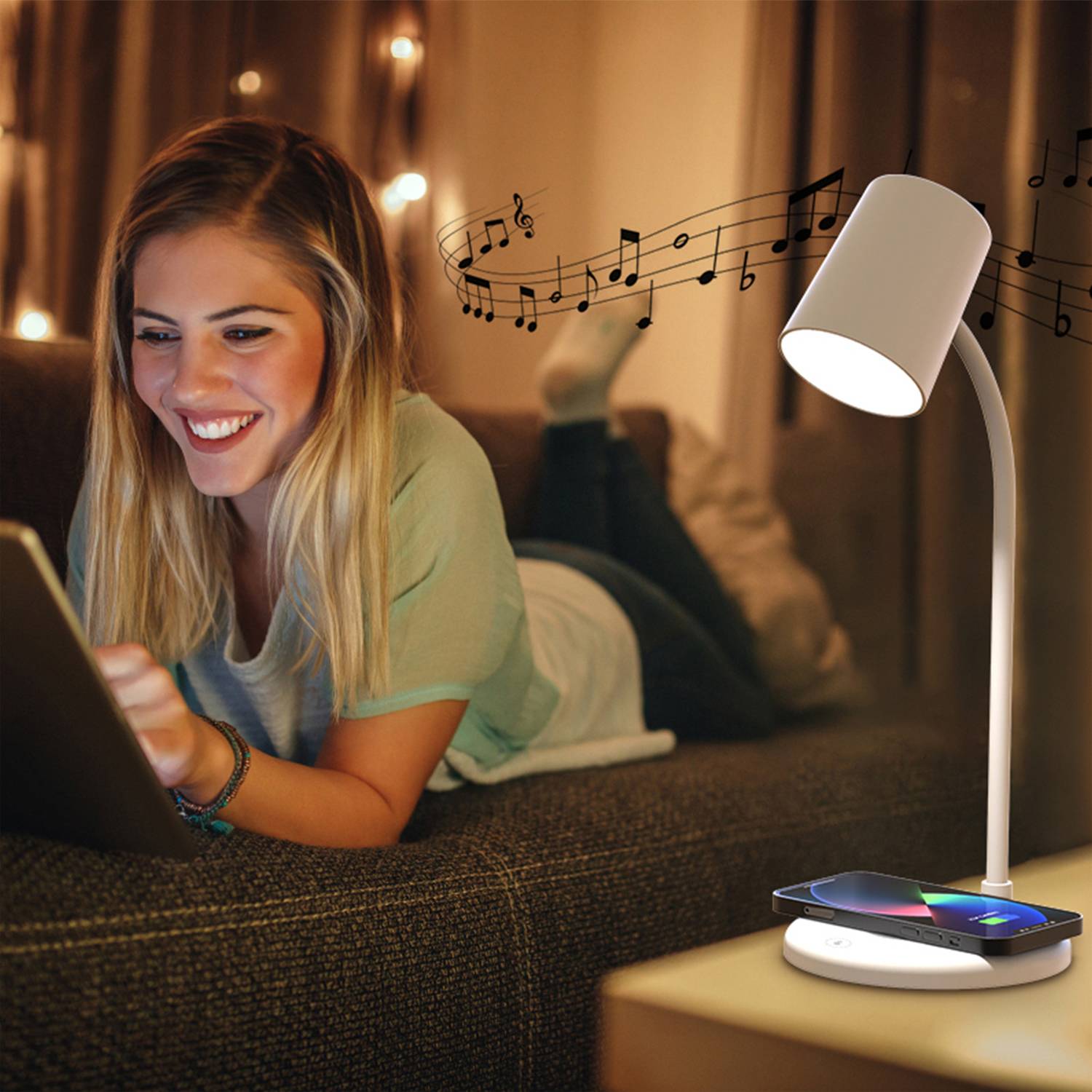 Wireless charging music table lamp speaker 5
