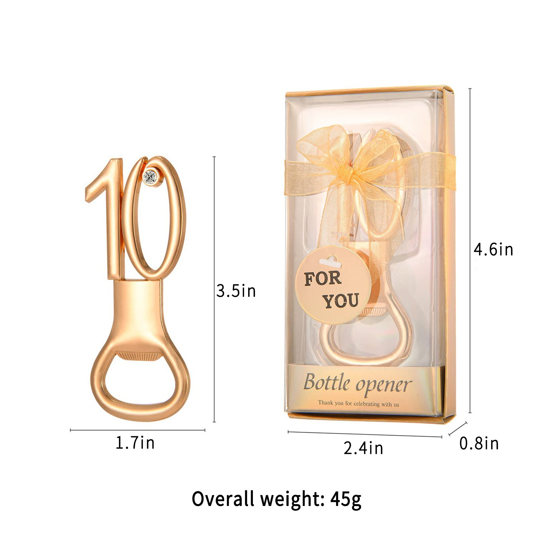 Digital Alloy Corkscrew Birthday Bottle Opener For Party Favors 4