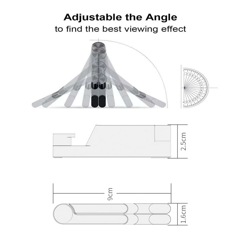 Foldable Aluminum V-Shaped Desktop Phone Stand 5