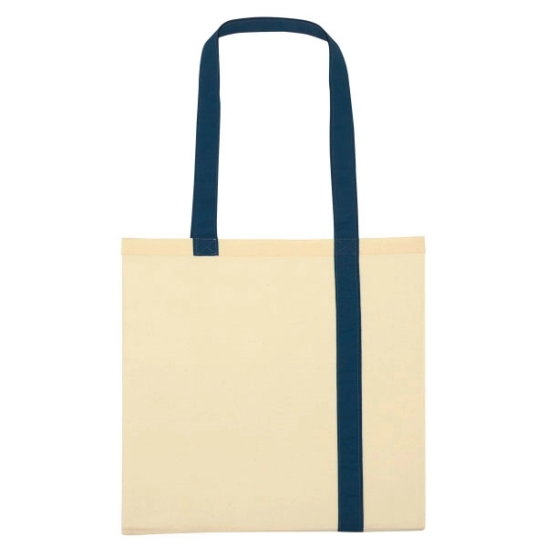 Striped Economy Cotton Canvas Tote Bag 6