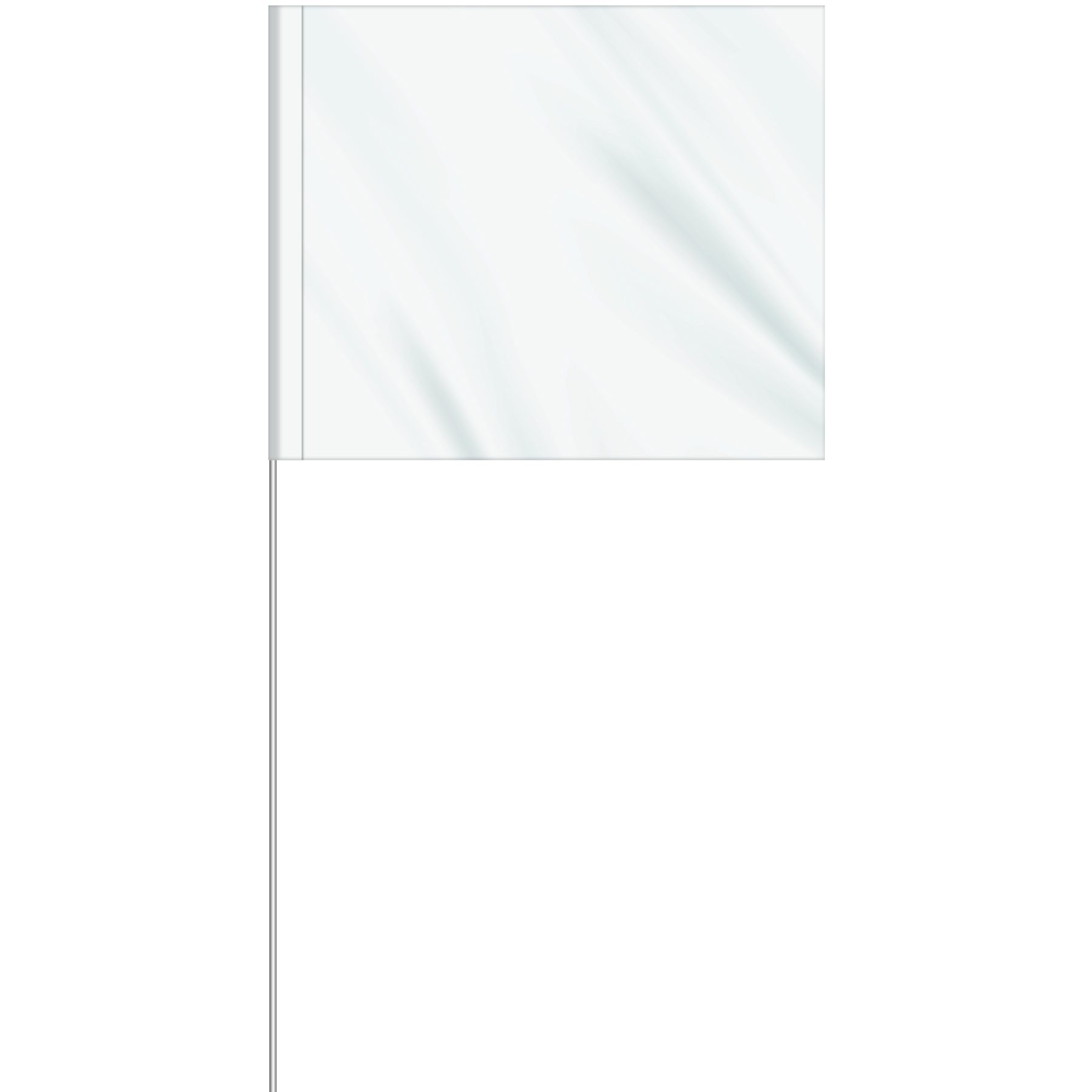 1-Color 5" x 6" Custom Vinyl Marking Flag w/ 27" Plastic Staff 20