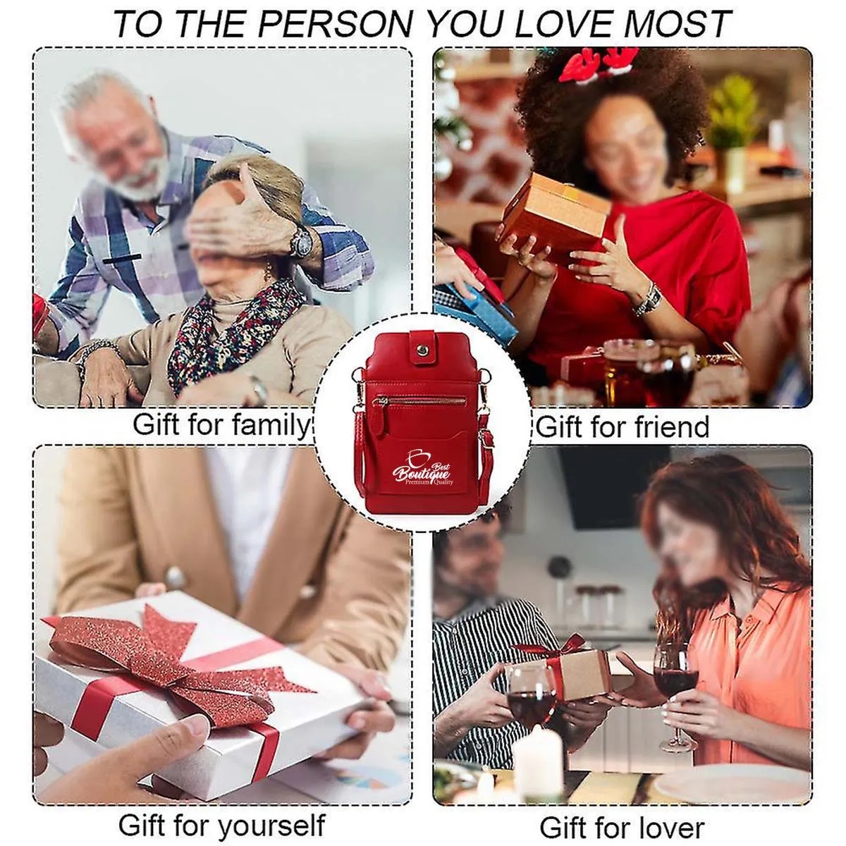 Multifunction  clear touch screen Crossbody Purse 5