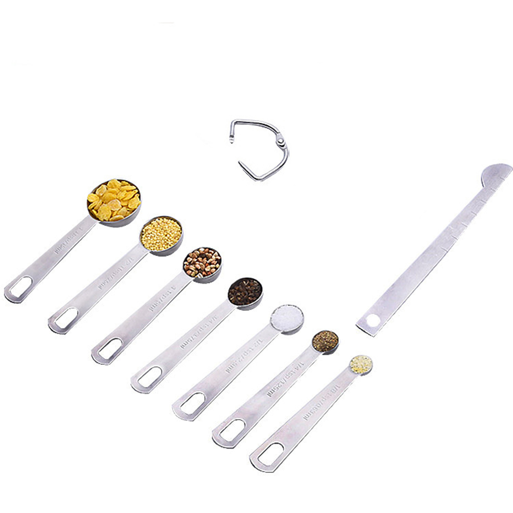 Stainless Steel Measuring Cups and Spoons 7Pcs set 2