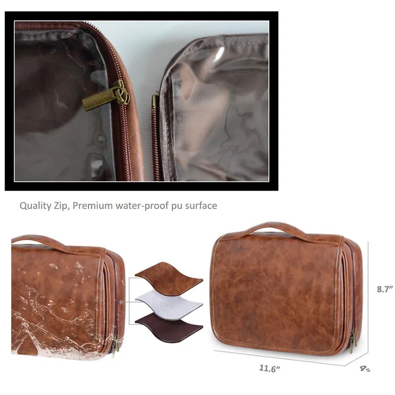 Hanging Toiletry Bag PU Leather 2
