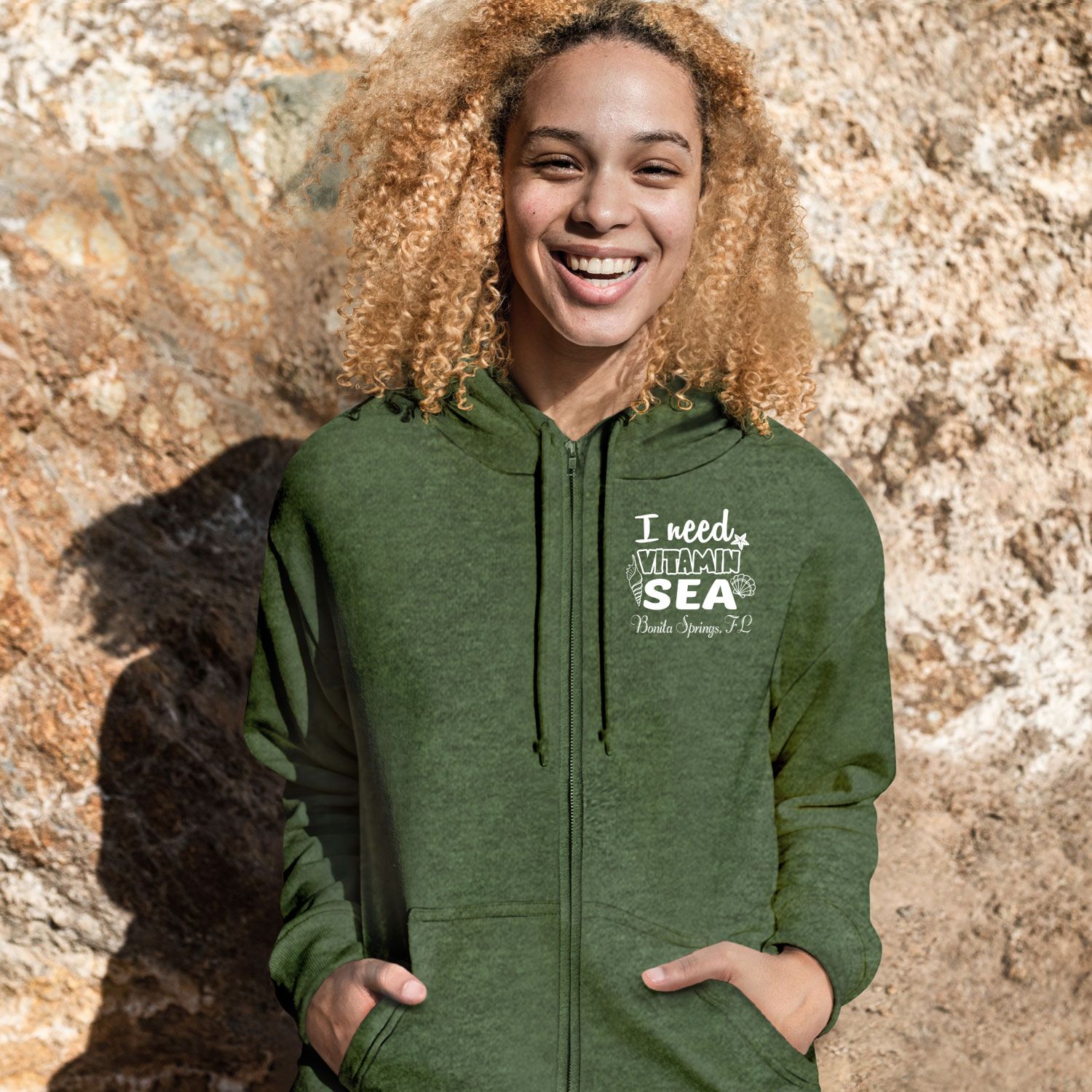 ADULT FULL ZIP VANTAGE HEATHER HOODIE - SCREEN 22