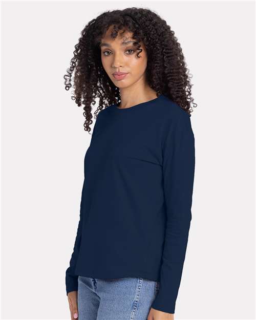 Women's Cotton Relaxed Long Sleeve T-Shirt - 3911 26
