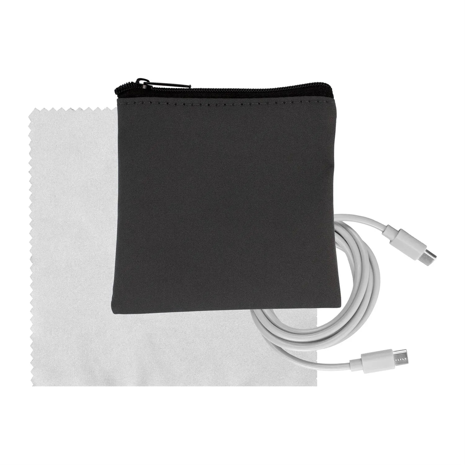 Gray Executive C to C Cable & Cloth Set 4