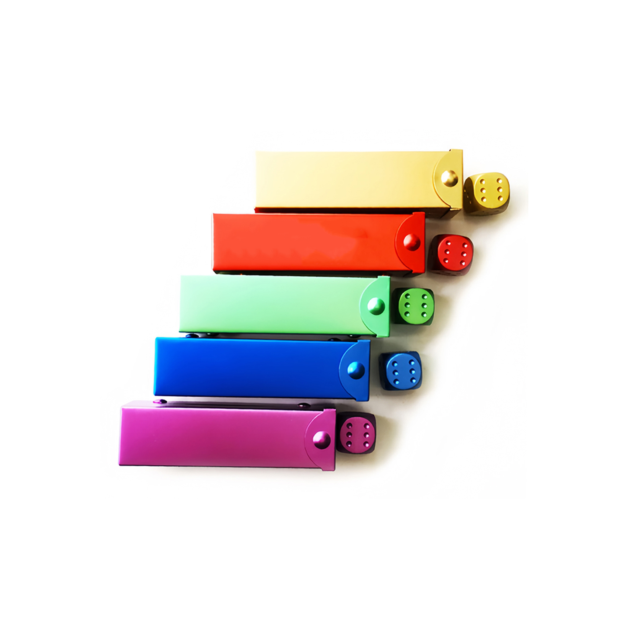 Aluminum Alloy Dice Set with Metal Storage Box 6