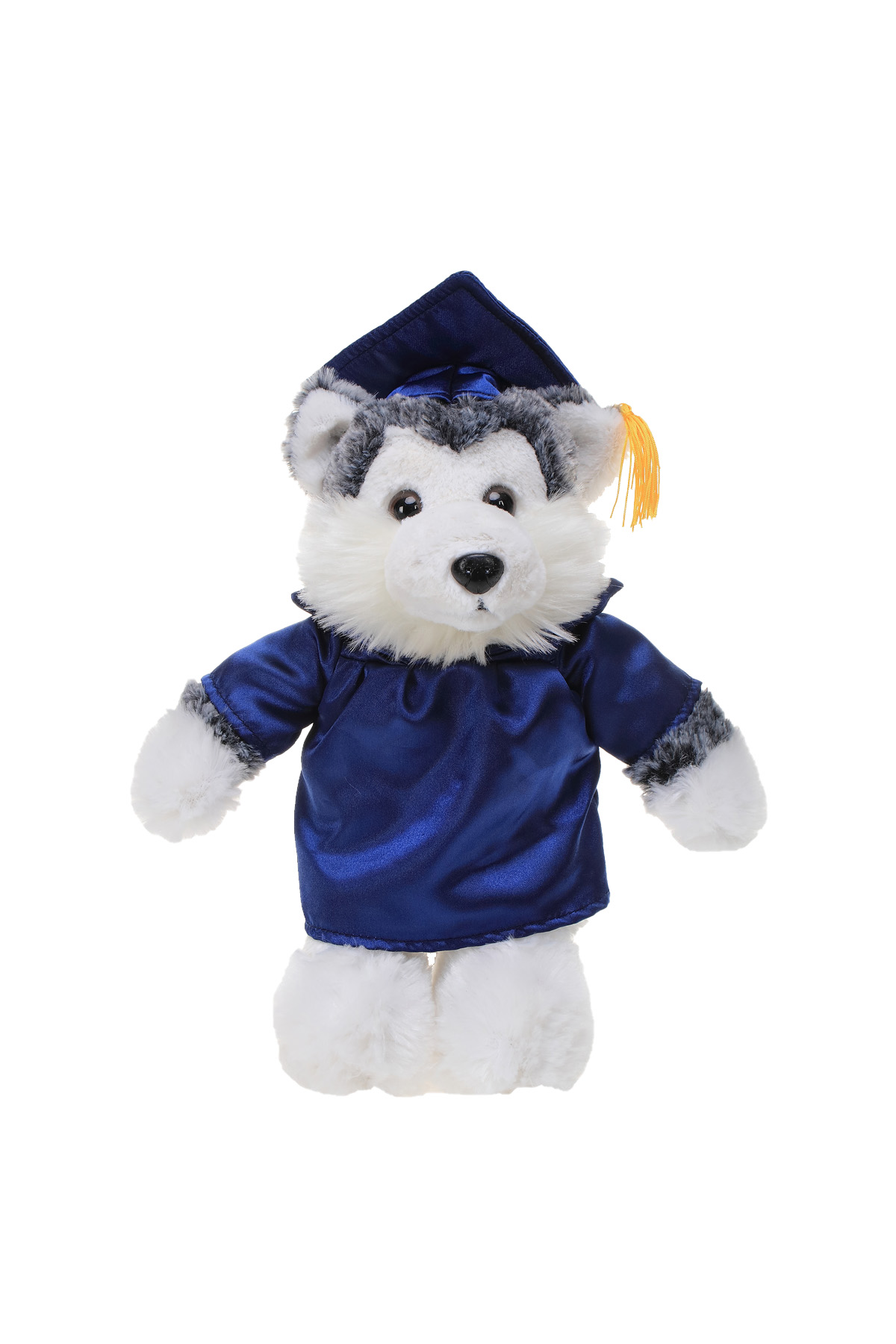 Soft Plush Husky in Graduation Cap & Gown Stuffed Animal 4
