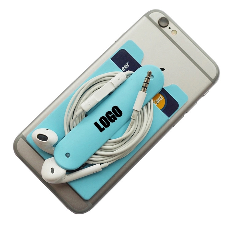 Silicone Phone Card Money Clip Stand Wallet Quik Snap 5