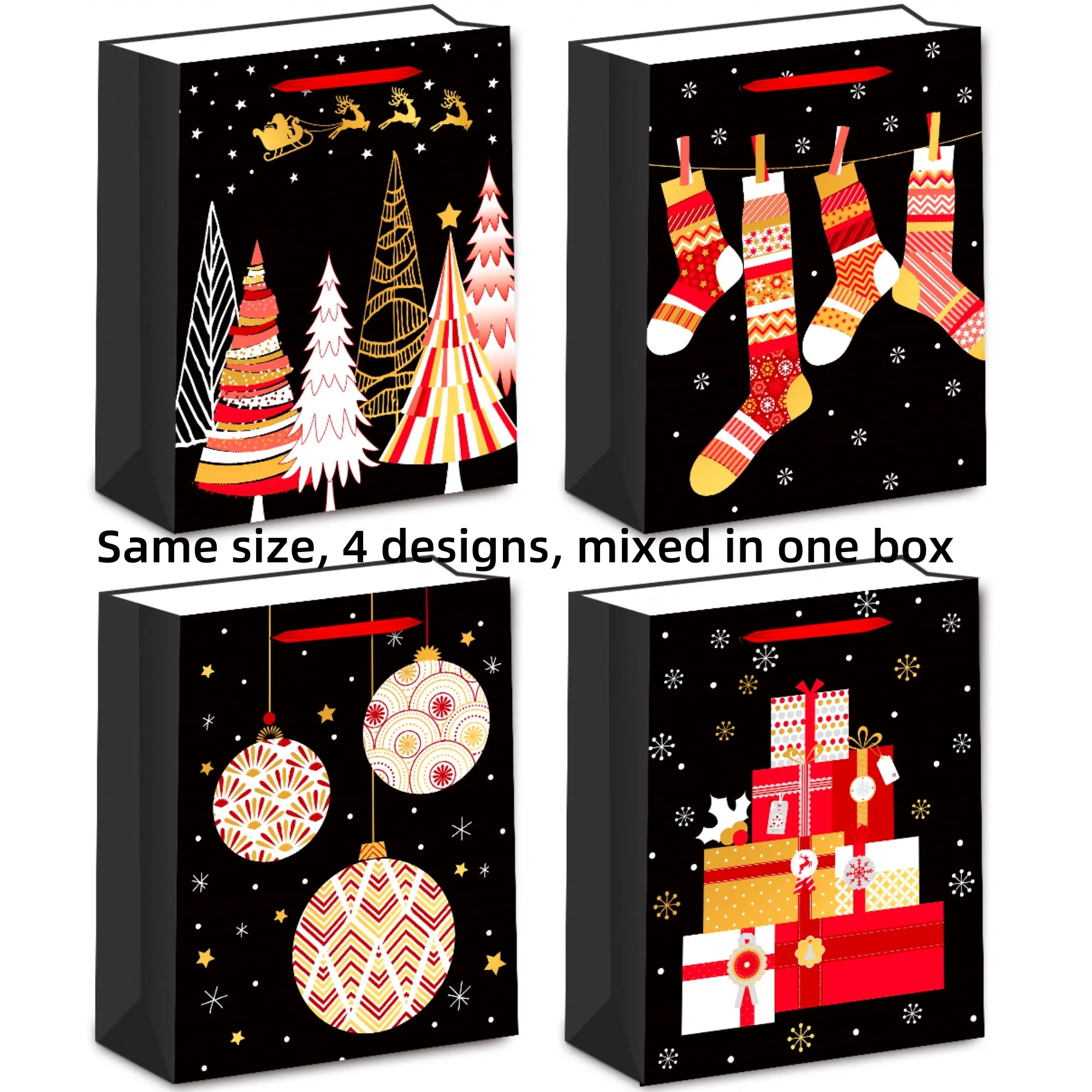 Festive Present Bag - Elf Pattern For Gifting 1