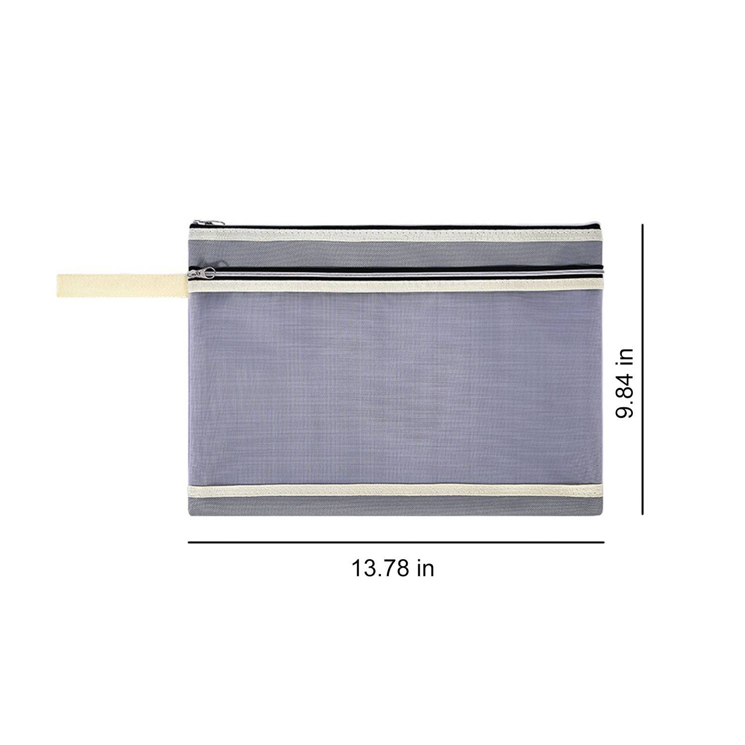 Letter Size Zipper Nylon Mesh File Pouch 9