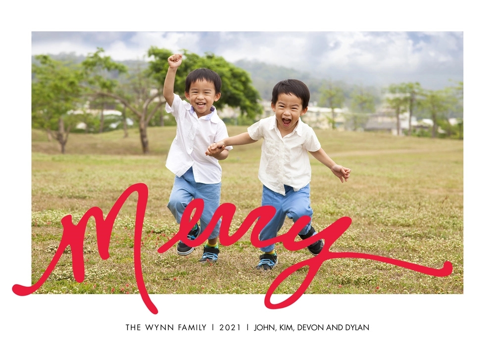 Merry Flat Holiday Photo Card 2