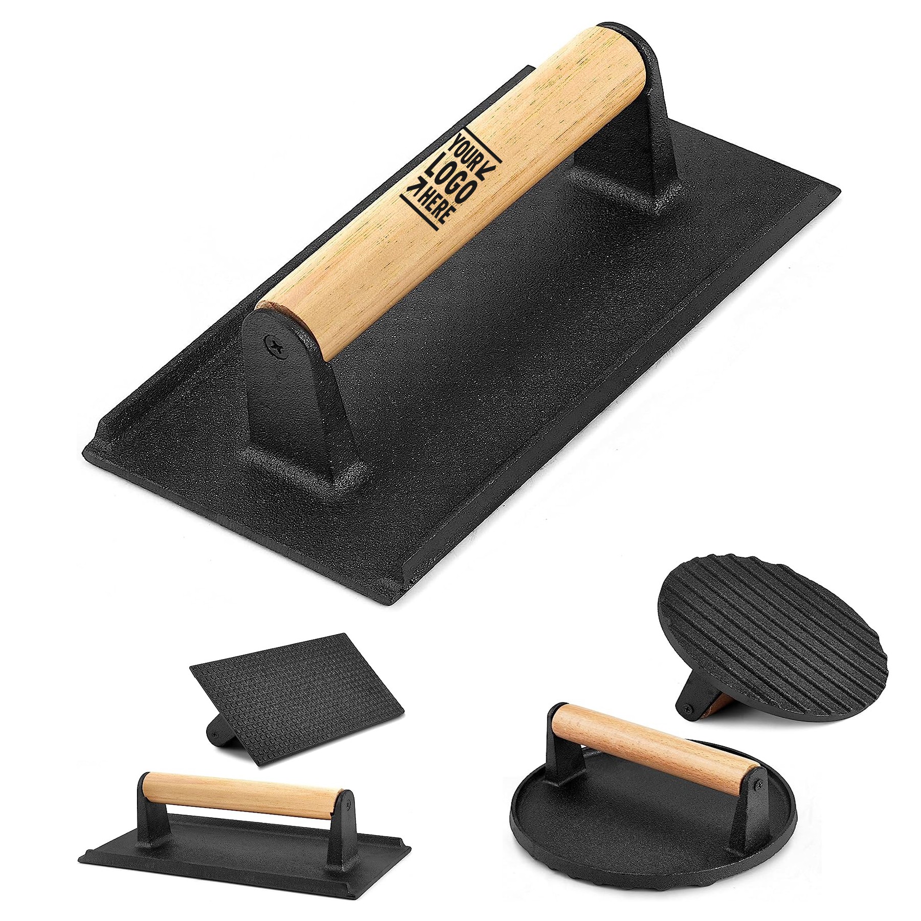 8 x 4 inches Bacon Hamburger Press for Griddle Flat Top Teppanyaki 3