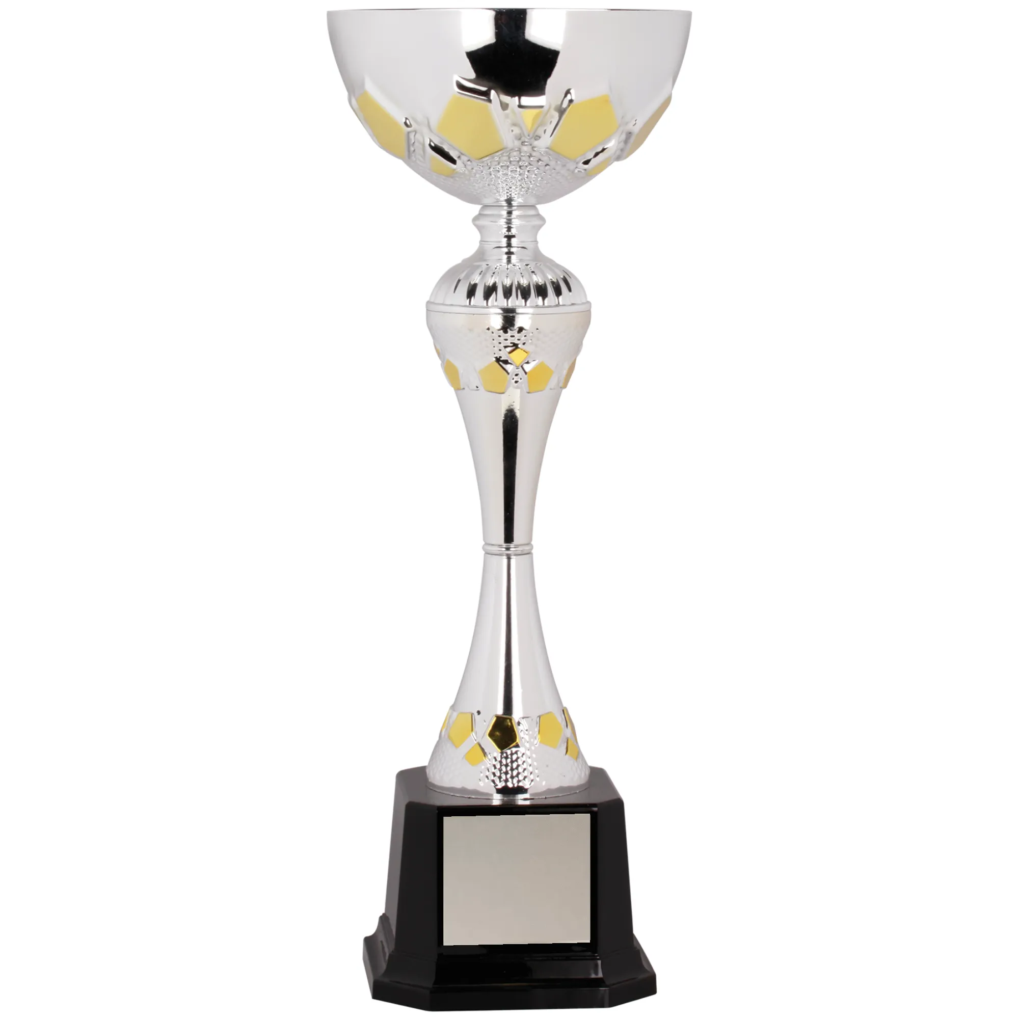 14 1/2" Silver/Gold Completed Metal Cup Trophy On Plastic Base 5