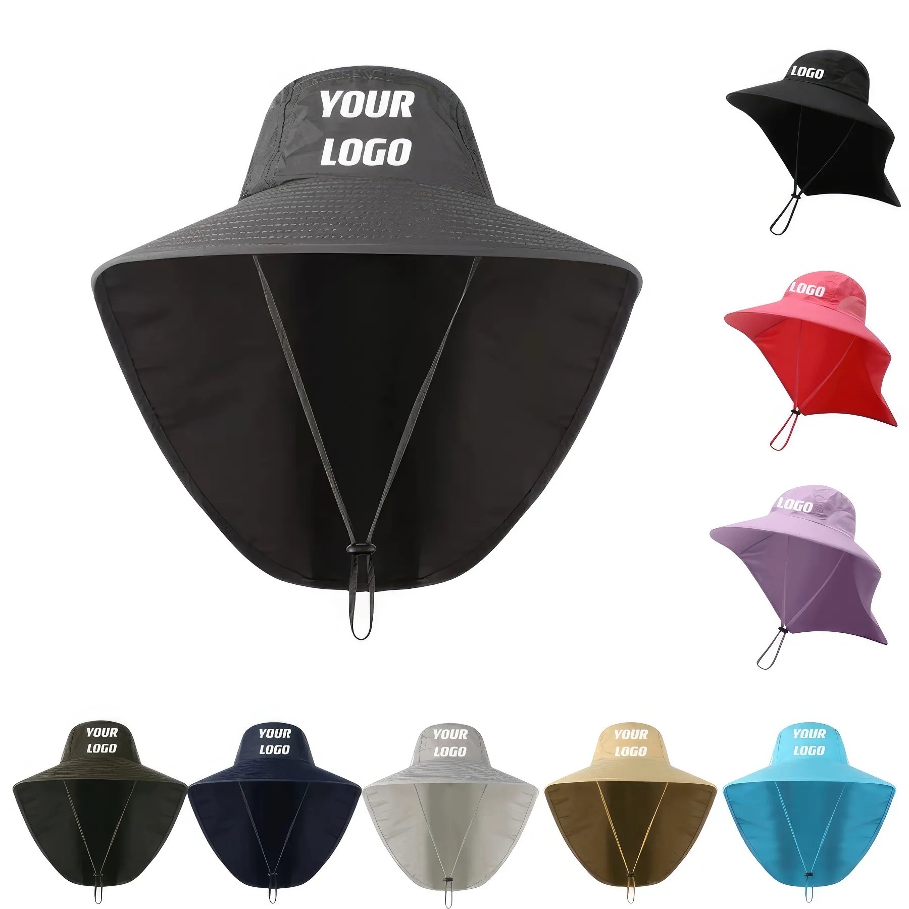 Protection Sun Caps With Neck Flap 2