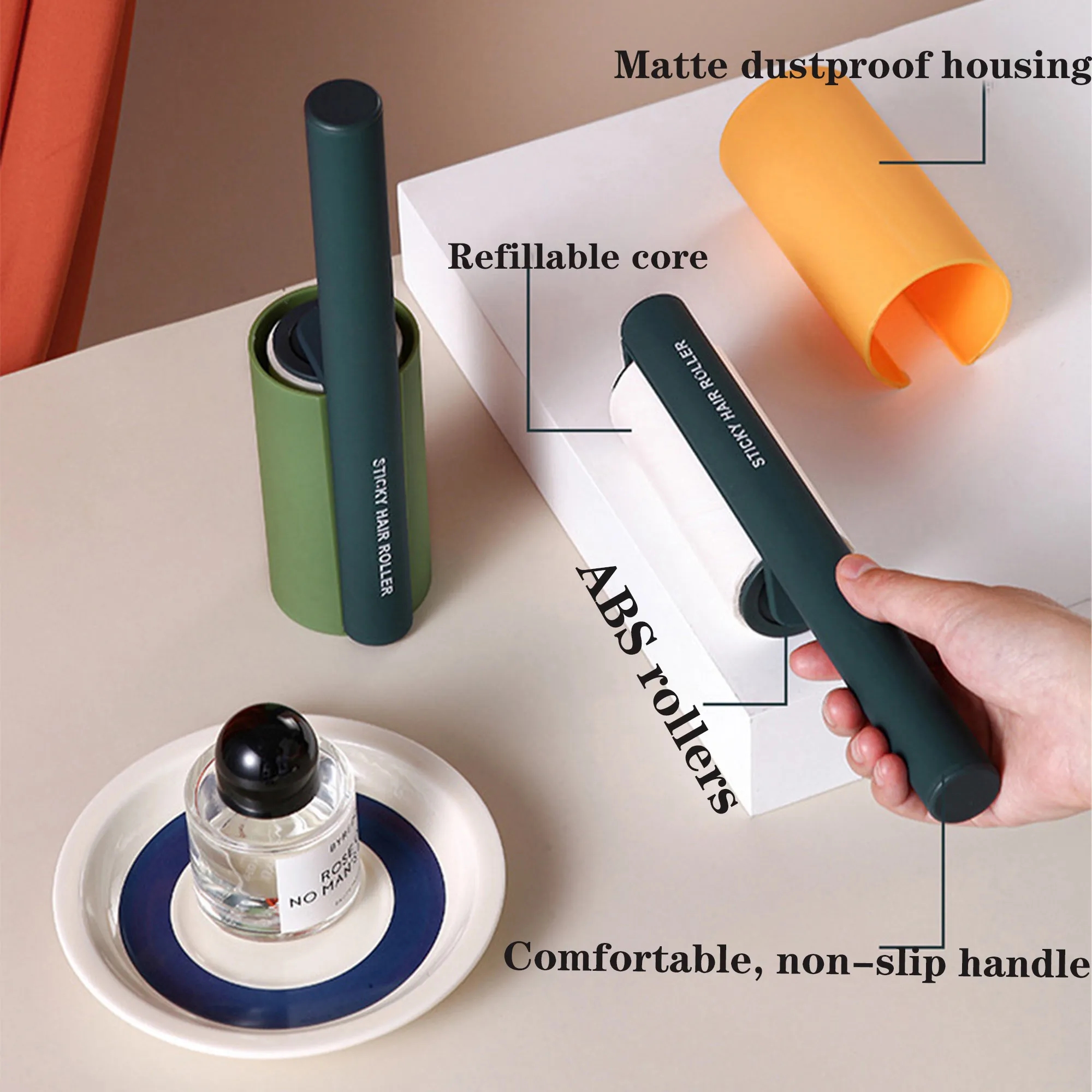 Light Luxury Simple Roller Tear-Off Paper Dust Removal Brush 4