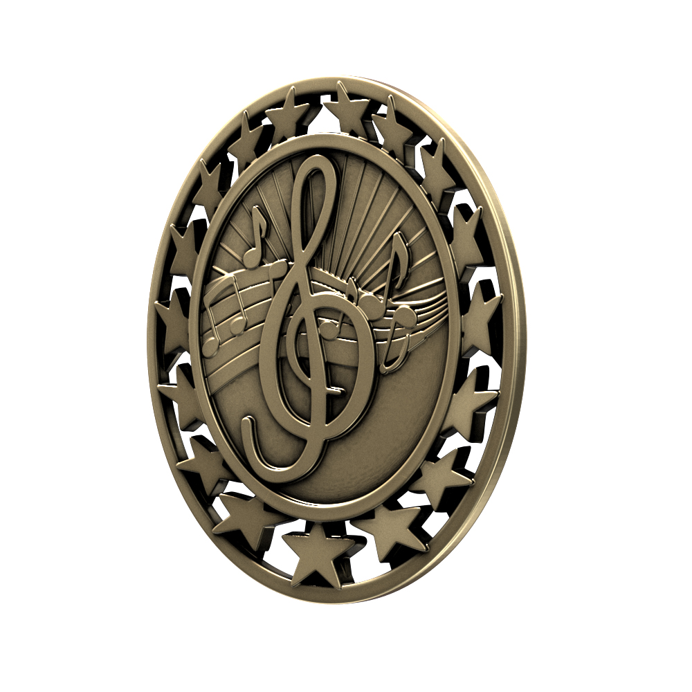 Music Star Medallion (2-1/2") 8