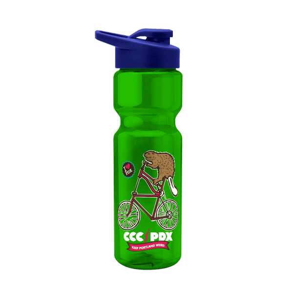 Blazer 28oz Transparent Bike Bottle w/Drink-thru Lid 870