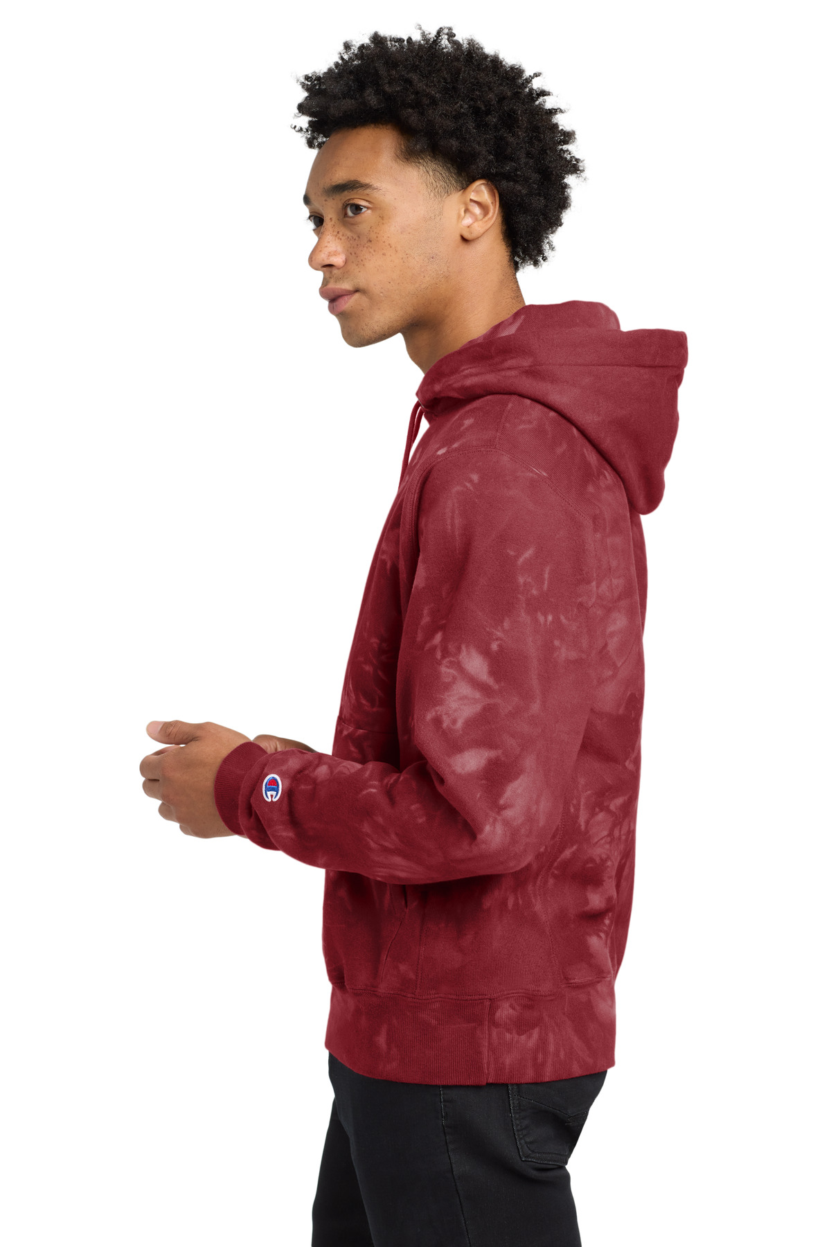 Champion Reverse Weave Scrunch-Dye Tie-Dye Hooded Sweatshirt. TDS101, custom hoodie or sweatshirt with logo imprint 10