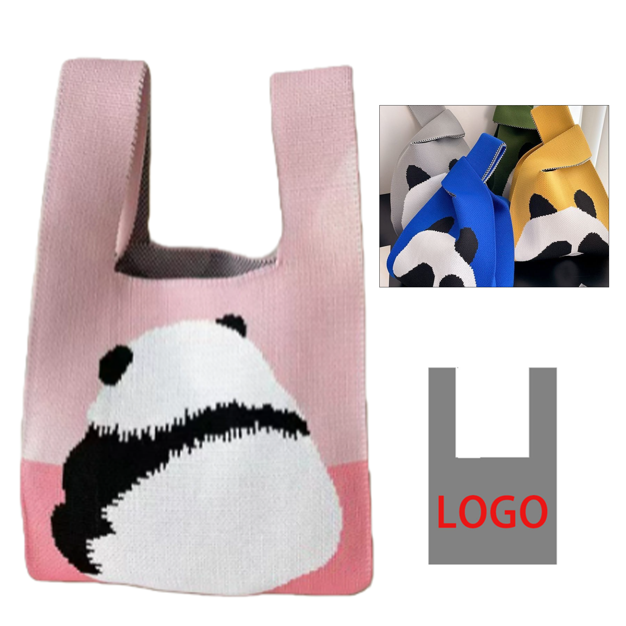 Customized Knitted Jacquard Tote Bag 1