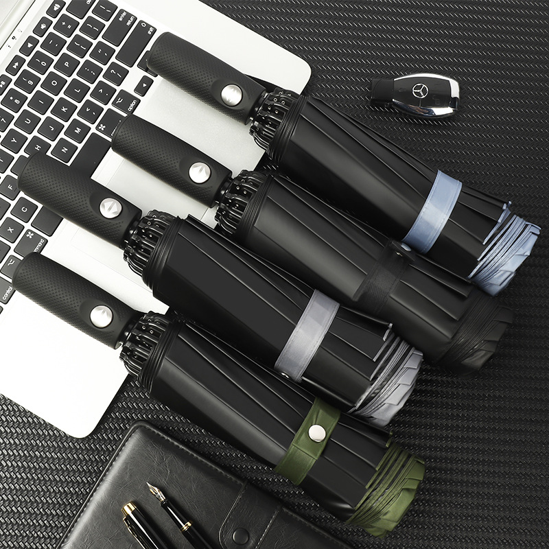 Windproof Reverse Automatic Umbrella with Reflective Strip 6
