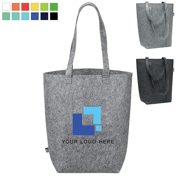 Oceania Recycled PET Felt Tote, custom tote bag with logo imprint 4