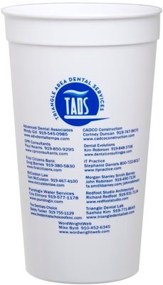 32 oz. Smooth White Stadium Cup 1