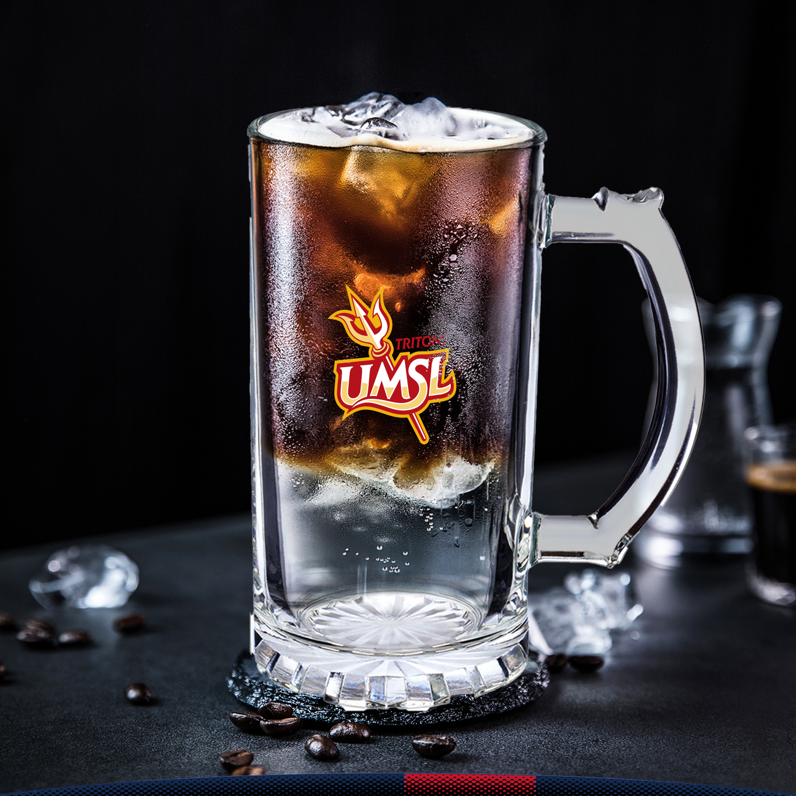 16 oz. Multicolored Bottom Beer Glasses 2