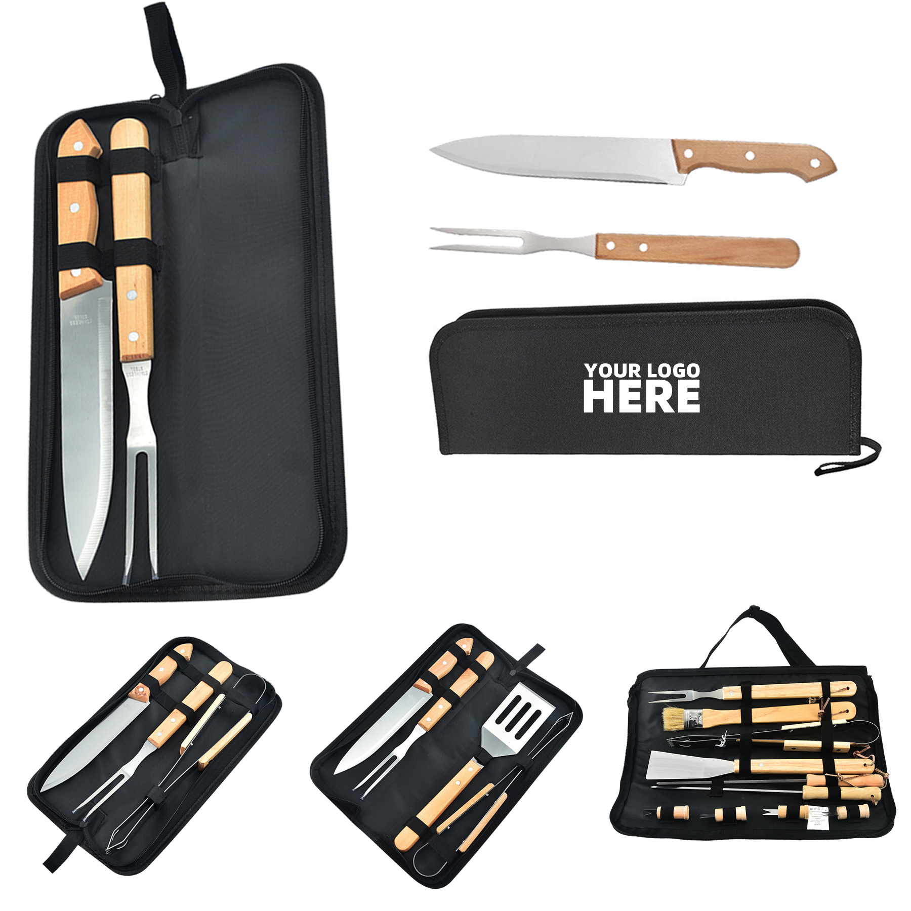 Wood Handle BBQ Tools Set 2