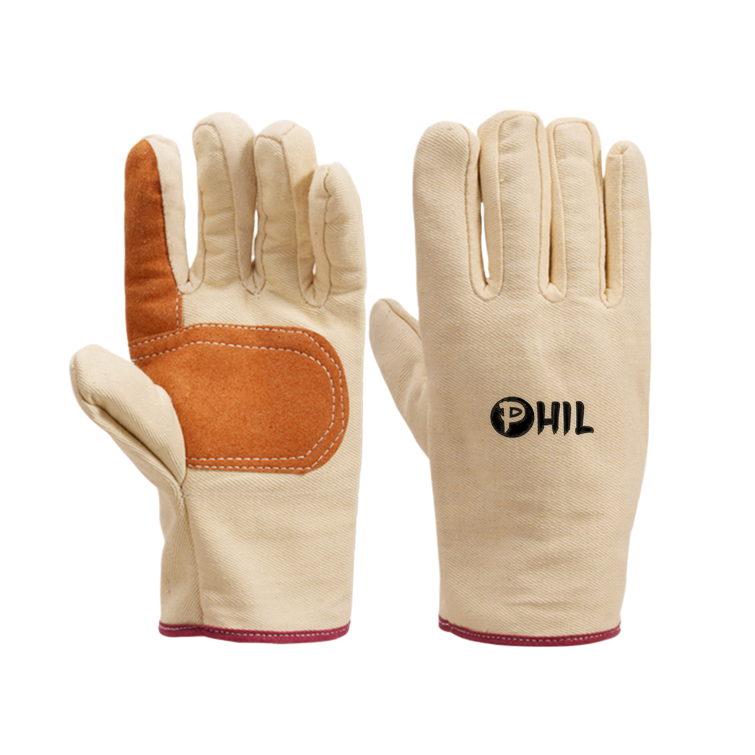 Double Layer Thickening Canvas Gloves 4