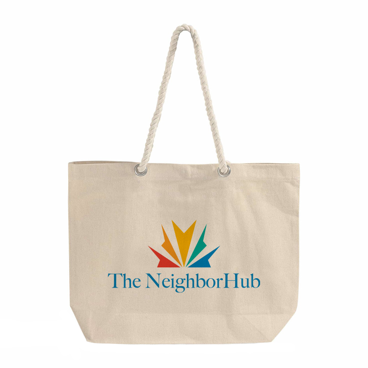 Bayshore Rope Handle Beach Tote Bag 3