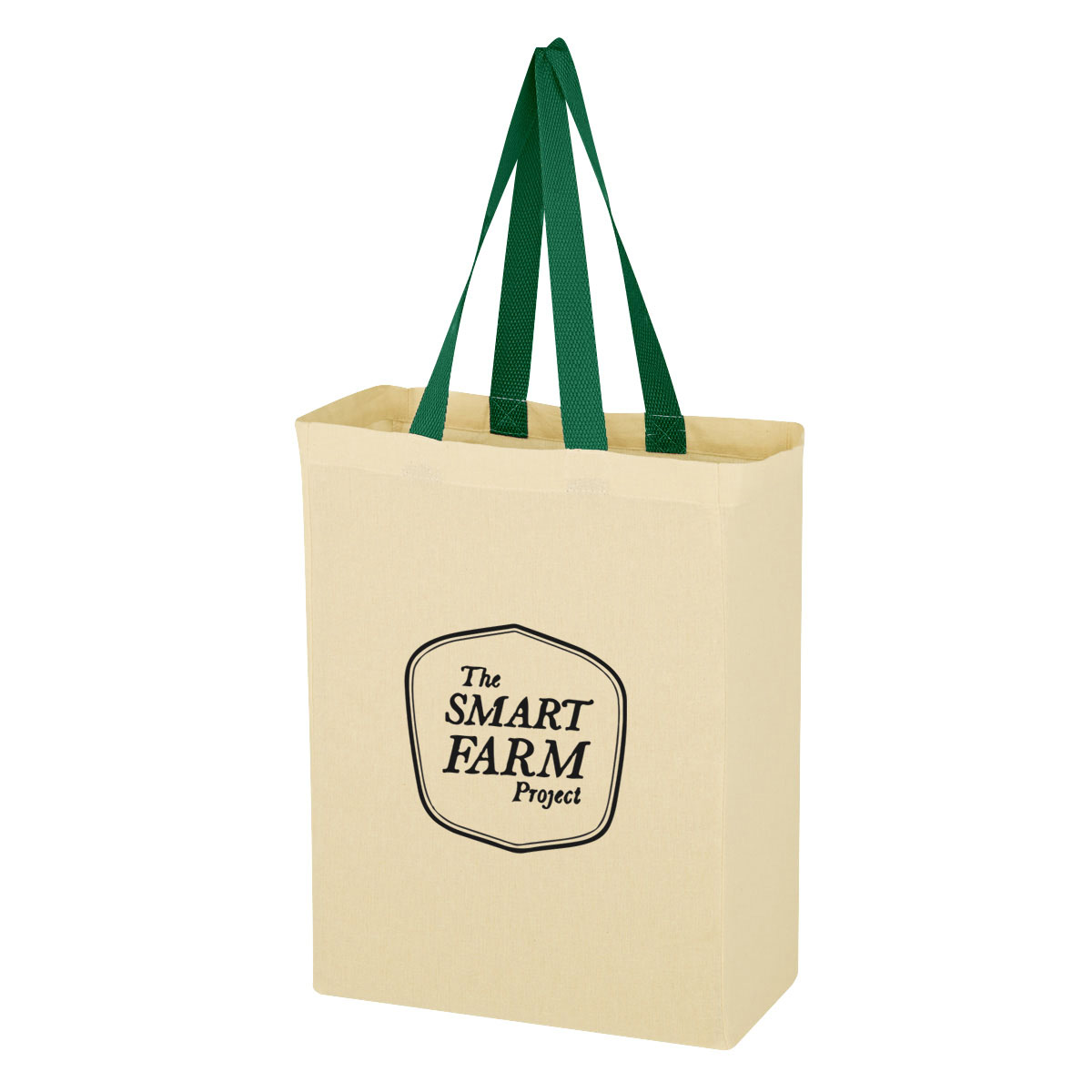Natural Cotton Canvas Grocery Tote Bag, custom tote bag with logo imprint 2