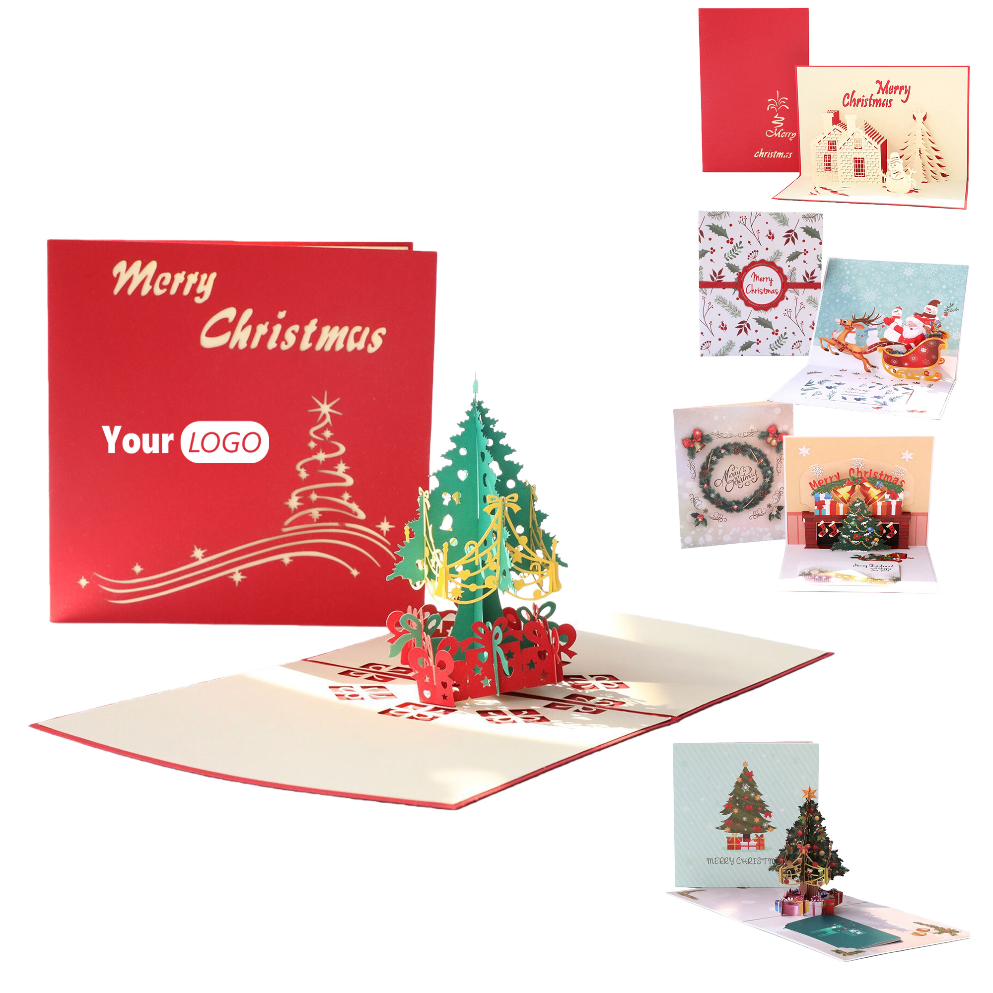 Custom Logo 3D Christmas Pop-Up Card 2