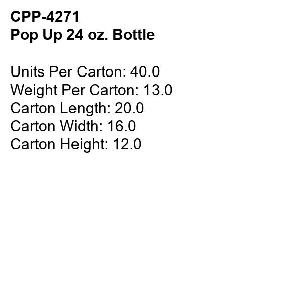 Pop Up 24 oz. Bottle 18