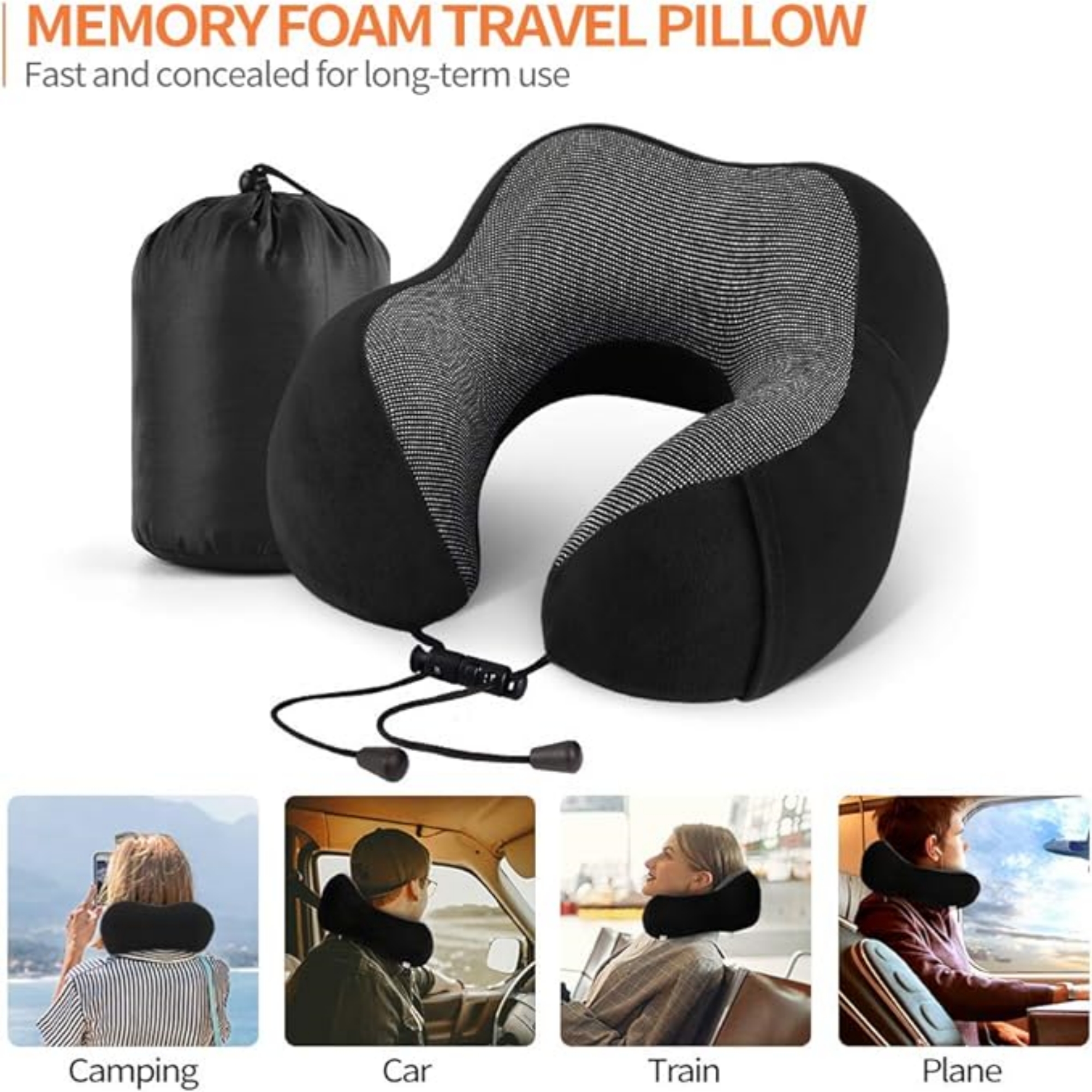 Memory Foam Travel Pillow 2
