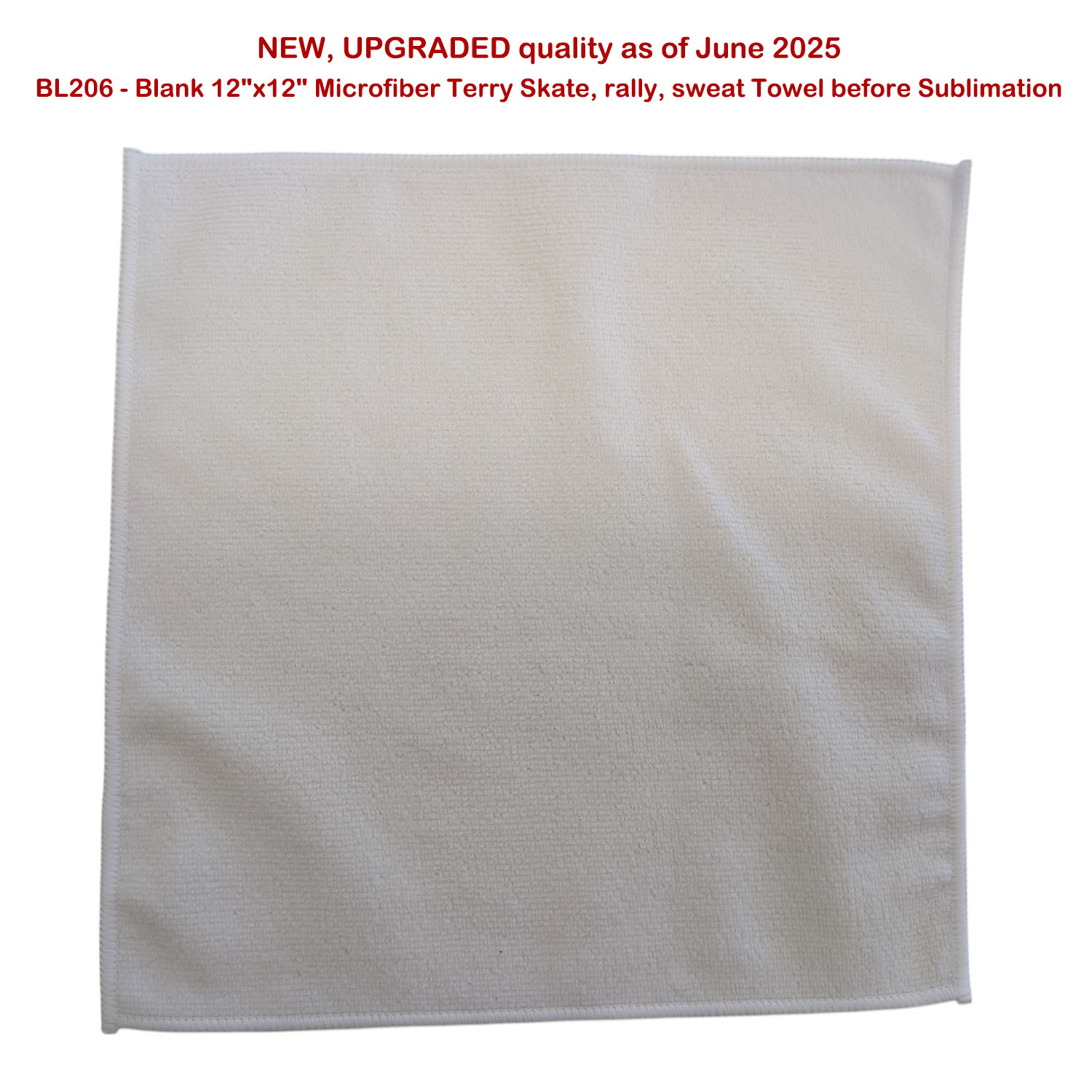 Microfiber Dri-Lite Terry Branding Towel, 12x12, Sublimated Edge to Edge 1 side 6