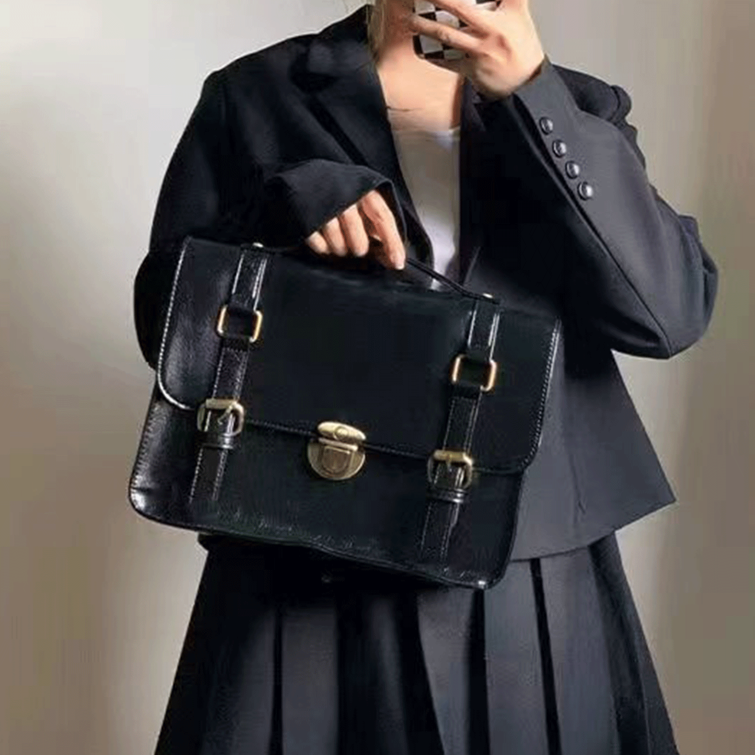 Retro Fashion PU Leather Shoulder Crossbody Messenger Bag 17